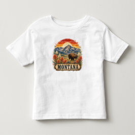 Camiseta Design Gráfico PNG Montanhas Vintage Montana