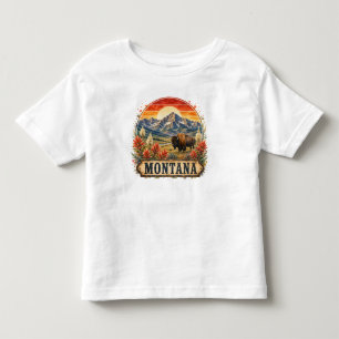 Camiseta Design Gráfico PNG Montanhas Vintage Montana