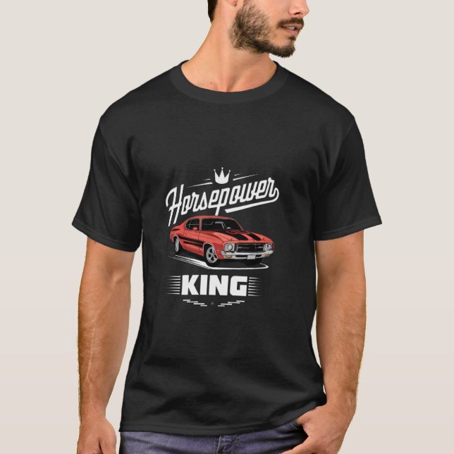 Camiseta Design Homenagem ao Carro Clássico Rei da Potência (Frente)