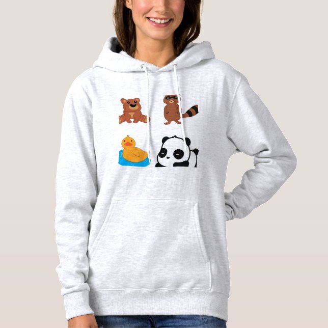 Camiseta Design Hoodie, ilustração de Panda (Frente)