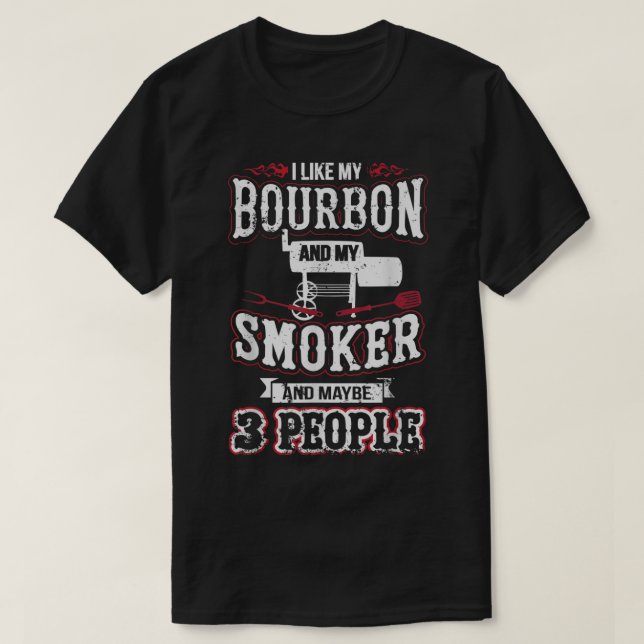 Camiseta Design Humor Churrasco Fumante Bourbon (Frente do Design)