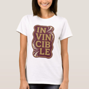 Camiseta Design icônico em ouro INVENCÍVEL