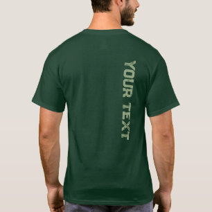 Camiseta Design Impressão da Moente Verde com a letra em re