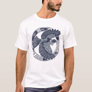Camiseta Design impressão do estilo Tui Woodcut