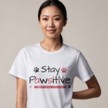 design Inspiracional "Mantenha-se Pawsitivo" com R