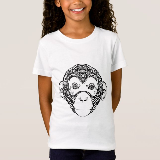 Camiseta Design inspirado do macaco (Frente)