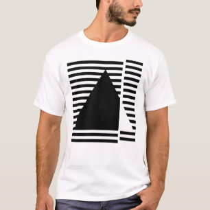 Camiseta design inspirado no triângulo Bauhaus geométrico