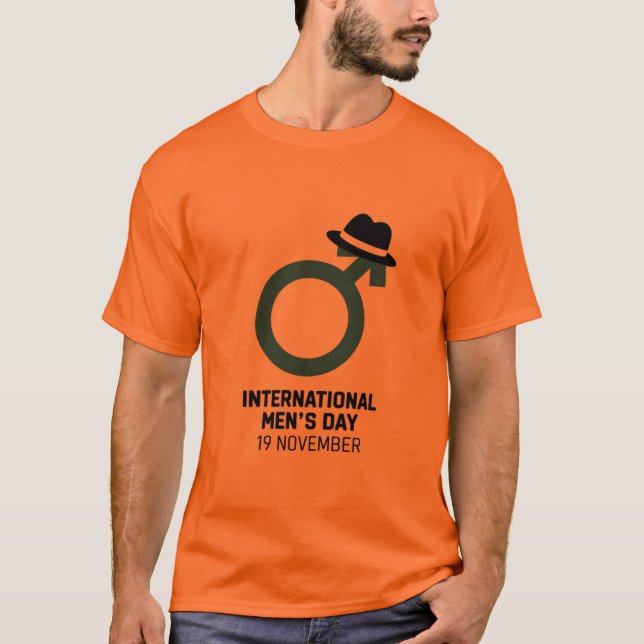 Camiseta Design Internacional do Dia dos Homens (Frente)