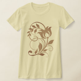 Camiseta Design Intrincado de Flor de Tulipa Botânica Ornam