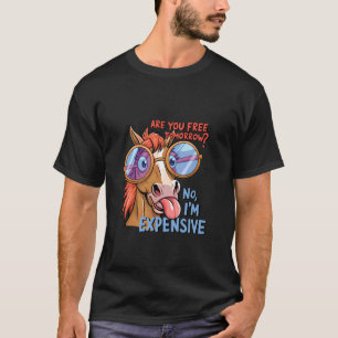 Camiseta design irônico de cavalo animal sarcástico engraça