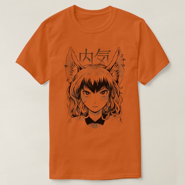 Camiseta Design japonês com neblina de animação (Frente do Design)