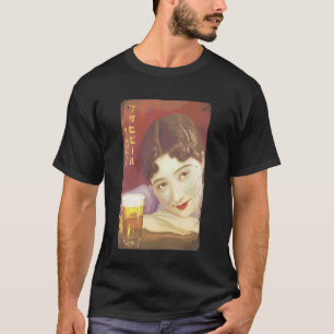 Camiseta Design Japonês Inspirado no Retro Um Copo de Abelh