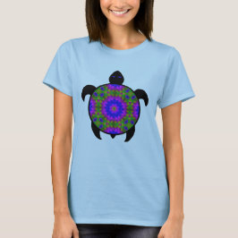 Camiseta Design Kaleidoscopic da tartaruga da mandala