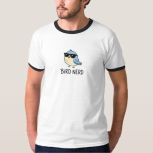 Camiseta Design Kawaii de Observação de Pássaros
