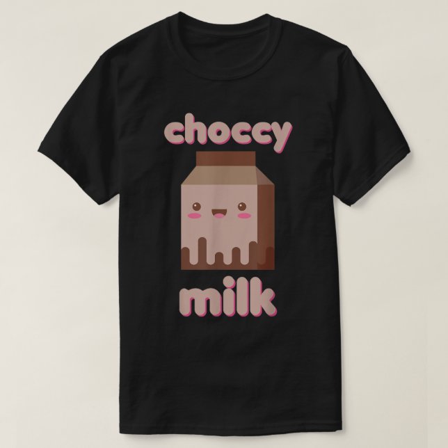 Camiseta Design Kawaii Leite Choccy Fofo (Frente do Design)