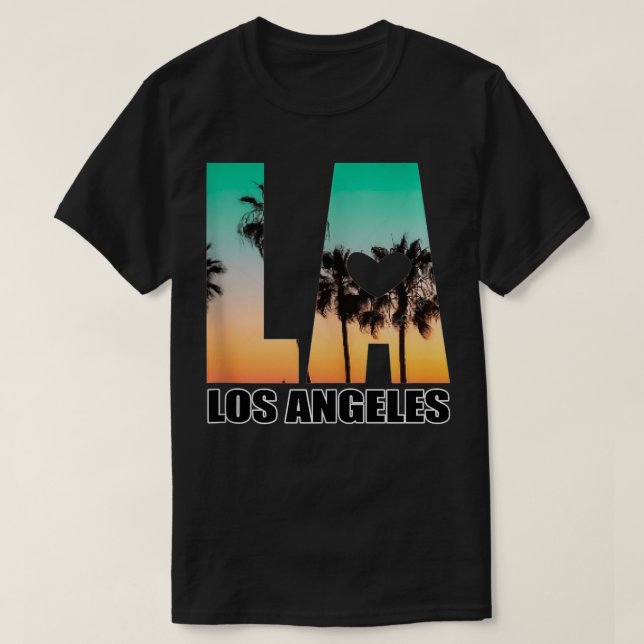 Camiseta Design LA Palm Tree Sunset Boulevard (Frente do Design)