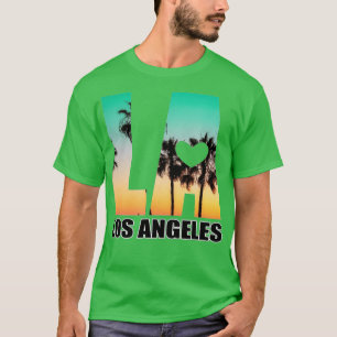Camiseta Design LA Palm Tree Sunset Boulevard