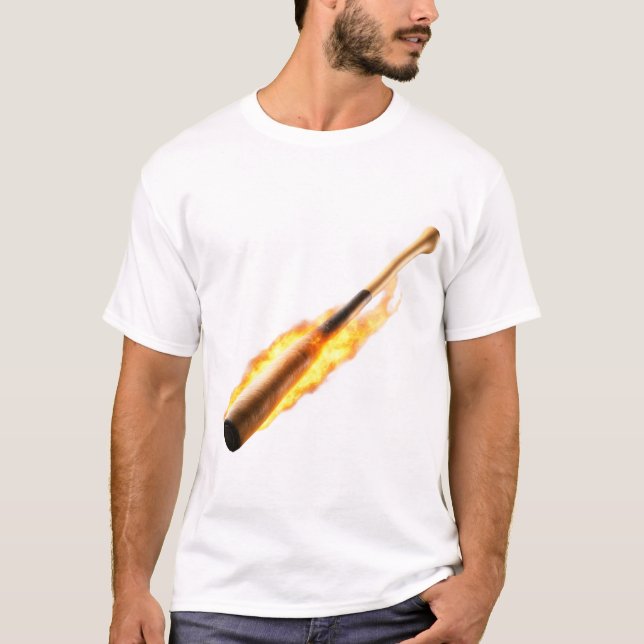 Camiseta Design Legal Bat de Baseball Flaming (Frente)