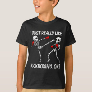 Camiseta Design Legal de Kickboxing Para Homens Mulheres Es