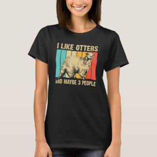 Camiseta Design legal Otter Para Homens Mulheres Crianças V