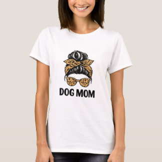 Camiseta Design Mãe de Cachorro Leopardo Coque Desarrumado