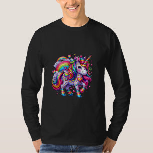 Camiseta Design mágico do Unicórnio, Unicórnio Colorido do