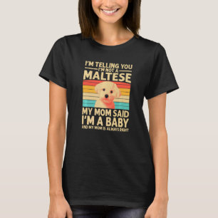Camiseta Design Maltês Engraçado Para Mãe Mulheres Maltês L