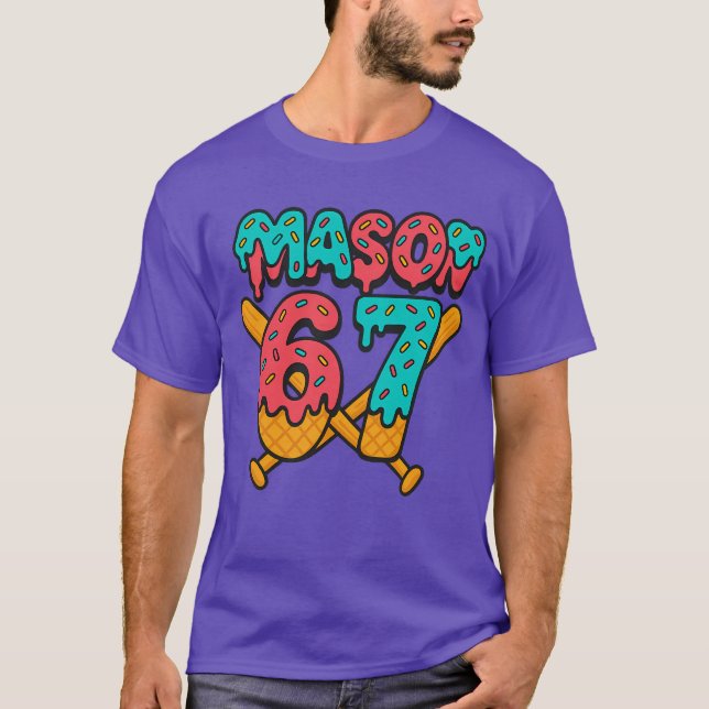 Camiseta Design Mason 67 Funny Drip Baseball Meme (Frente)