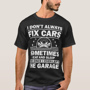 Camiseta Design Mecânico Engraçado Para Automóveis Masculin