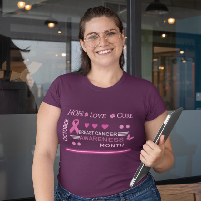 Camiseta Design mês de consciência do câncer de mama (Criador carregado)