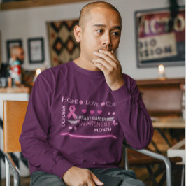 Camiseta Design mês de consciência do câncer de mama