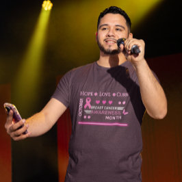 Camiseta Design mês de consciência do câncer de mama