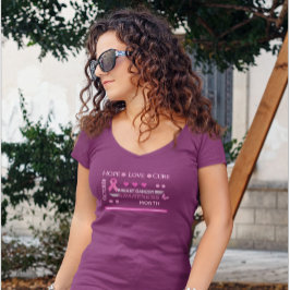 Camiseta Design mês de consciência do câncer de mama