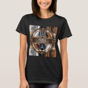 Camiseta Design Metálico Luxurioso - Arte Torre Eiffel de P
