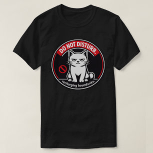 Camiseta Design Minimalista de Gato Não Perturbe