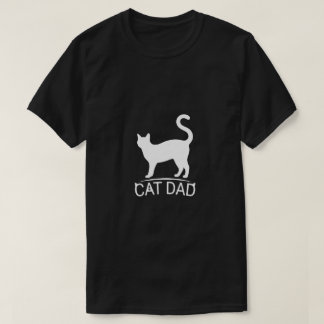 Camiseta Design Minimalista de Gato Pai em Linha de Arte