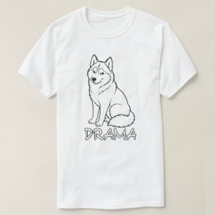 Camiseta Design Minimalista de Siberian Husky para Amantes