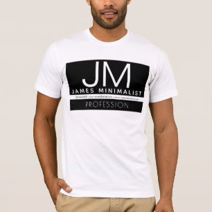 Camiseta Design Minimalista Profissional Moderno Preto e