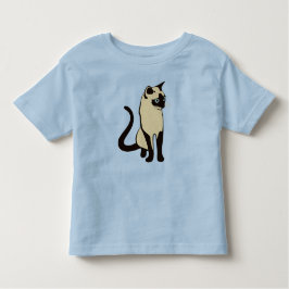 Camiseta Design Mínimo de Gato Tailandês Tradicional