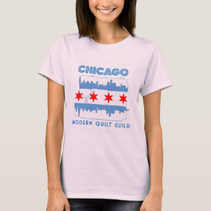 Camiseta Design moderno da guilda da edredão de Chicago da