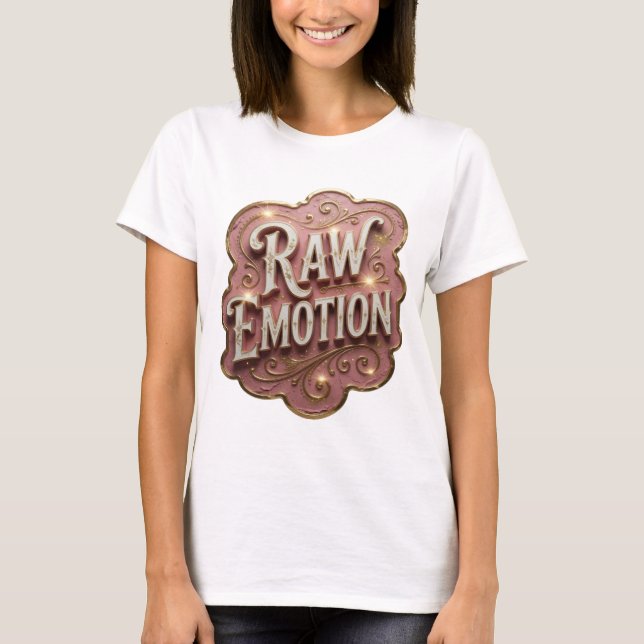 Camiseta Design Moderno Gold EMOÇÃO BRUTA (Frente)