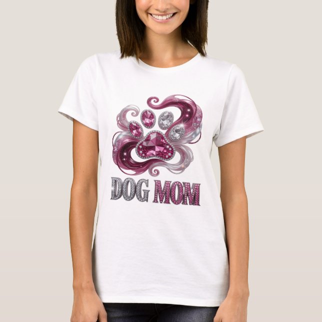 Camiseta Design Moderno Ícone Prata MÃE DE CACHORRO (Frente)