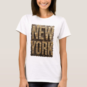 Camiseta Design Moderno Ouro NOVA YORK