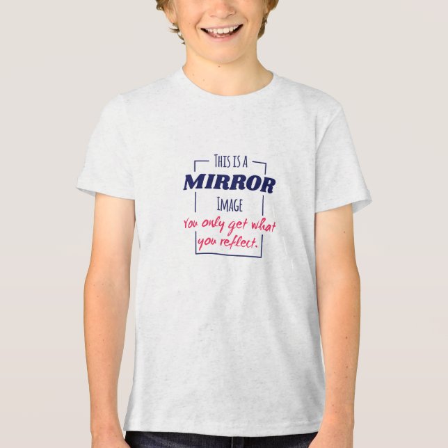 Camiseta Design Motivacional de Mentalidade de Reflexo no E (Frente)