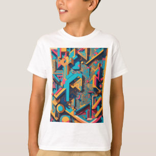 Camiseta Design mural isométrico