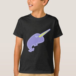Camiseta Design Narwhal Personagem de desenho animado