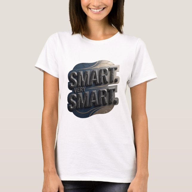 Camiseta Design Ousado Cinza SMART MUITO SMART (Frente)