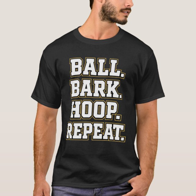 Camiseta Design Ousado de Basquete do Cachorro da Universid (Frente)