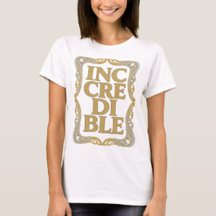 Camiseta Design Ousado Incrível Dourado