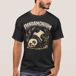 Camiseta design “Pandamonium” Panda divertido 